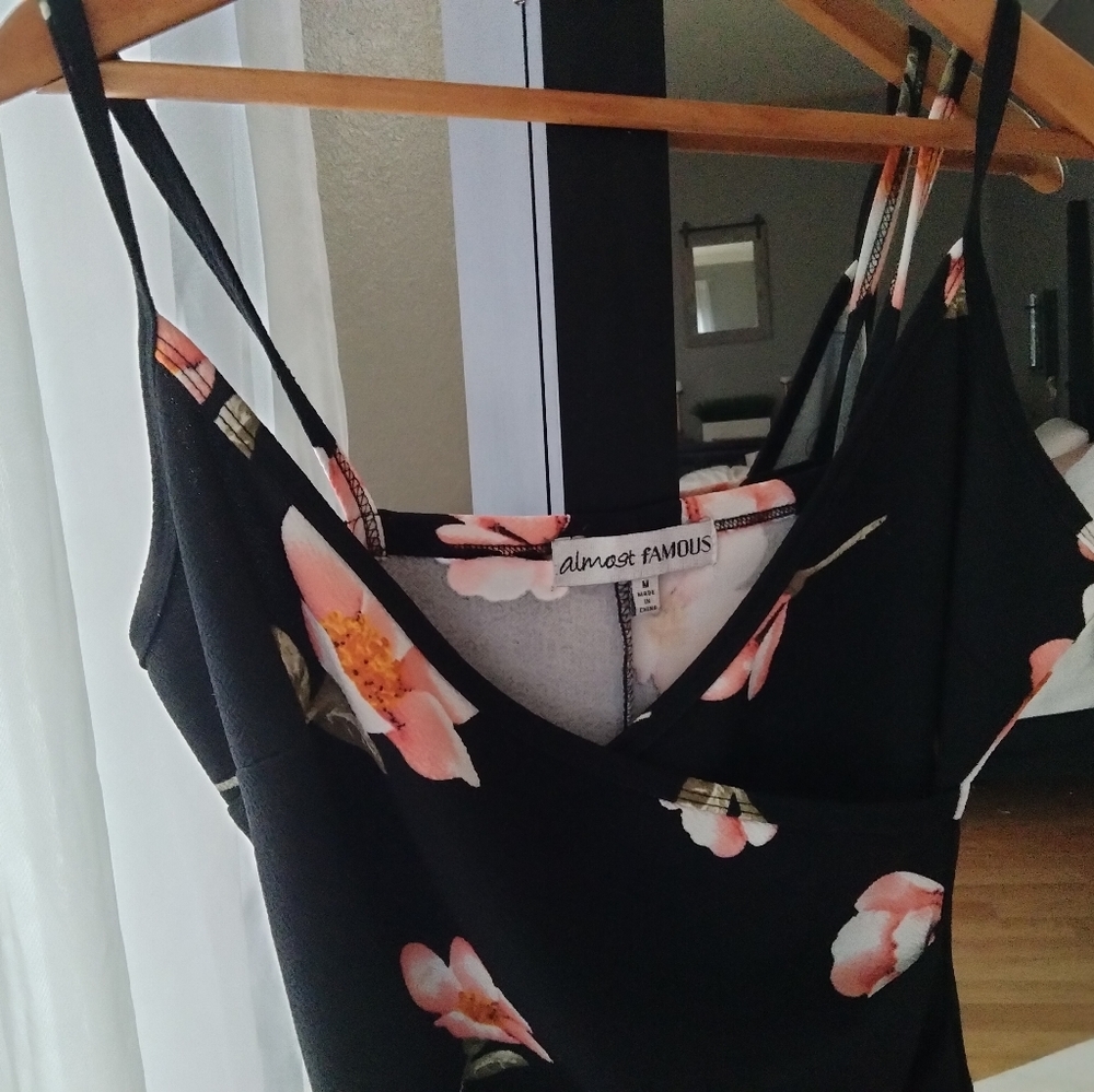 Little black flowery dress